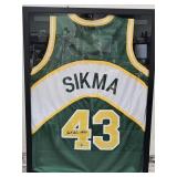 Autographed Sikma Basketball Jersey  Beckett COA