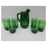Anchor Hocking Pitcher 8" & Glasses