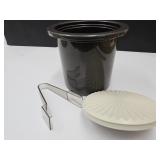 Nice Tupperware Ice Bucket W Tongs