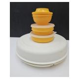 Tupperware 3 Containers Up To 5.5" W & Veggie Dish