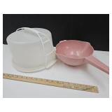 VTG Tupperware Cake Carrier & Strainer