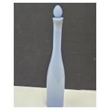 Blue Opalene Art Glass Genie Bottle 14.5" high