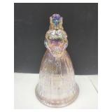 Vintage Imperial Glass Iridescent Pink Lady  Bell