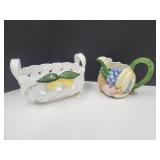 Portugal Weaved Fruit  Basket11" L & Pitcher