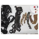 Antique Shoe Buttons, Bead Lace & Pins