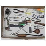 Lot Of Tools, Brass Pencil Sharpener, Level +