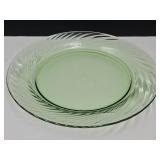 Pyrex Festival Green Depression Swirl Glass Plate