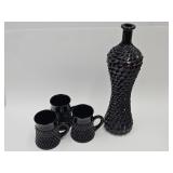 Empoli Amethyst Decanter 16" H & Tiara Mugs