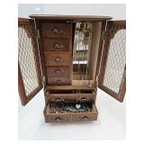 Jewelry Box W Costume Jewelry 10 x 16" H