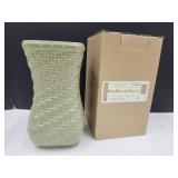 Longaberger Pottery-Sm Vase-Sage 8"T