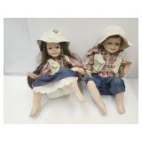 Duck House Heirloom Porcelain Dolls- Tom & Becky
