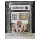 WWII German Stamps & Coin Set