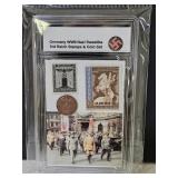 WWII German Stamps& Coin Set