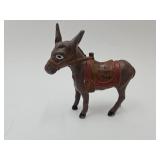 Vintage Metal Donkey Bank 4" H