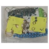 Costume Jewelry; Gorgeous Blue & Silver Earrings +