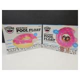 2 NIB Donut Pool Floats