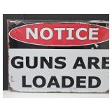 New Guns Metal Sign 12" x 8"