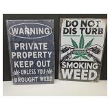 New Smoking Metal Signs 8" x12"