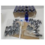 Cobalt Bottle W Sprayers 3.5" H W Cleaner Brush