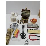 Bananza Shaker, Ceramic Wishing Well, VTG Tin +