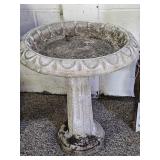 2 Piece Concrete Bird Bath 19 x 22" H