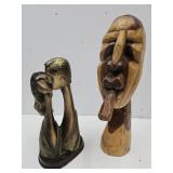 Wood Carved Statue & Love Statue
