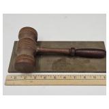 Heavy Brass Gavel & Plaque National President