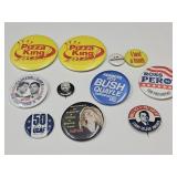 Lot of Political Buttons Bush, Perot, Wallace +