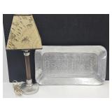 Lamp 24" H & Pottery Barn Tray