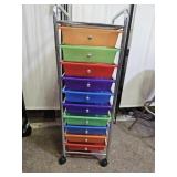 10 Drawer Organise On Wheels 12.5 x 15.5 x 38.5"