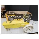 Cast Iron Nelson Rain Train Tractor Sprinkler w Bx