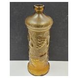 Empoli Italy Amber Glass Bottle 15" H