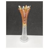 Fenton Swung Marigold Carnival Vase 12" H