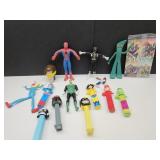 Lot Collectible Bendable Figures Pez +