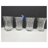 4 Fostoria Juice Glasses w 1 Chip