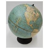 Vintage World Globe 12" H