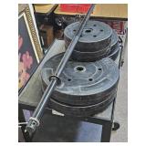 100 LBS Of Weights W Bar