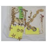 Costume Jewelry; Nice Lot Of Gold Tone Jewelry
