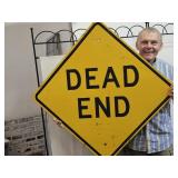 Metal Road Sign DEAD END 30 x 30"