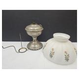 Metal Lamp Parts Only  with Glass Globe