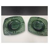Pair MCM Italian Pottery Ashtrays