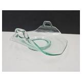 Vintage Green Depression Candy Dish 6.5" W