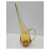 VTG 1950s MCM LE Smith Swong Amber Pitcher Vase