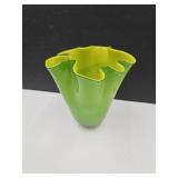 Vintage Green Murano Vase