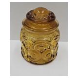 Small Amber LE Smith Cantister 4.5" H