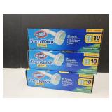 3 NIP CLOROX Toilet Wand Refills 30 Total