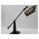 Adjustable Stain Glass Lamp Up To 21" H