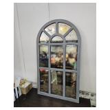 Mirrored Window Wall Decor 26.5 x 46" high