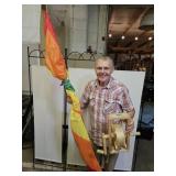 Ansel Tony Farmland Large Kite w String & Holder