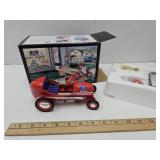 Pedal Car Bank W Helmet, Jack & Flag Makes Sounds